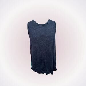 Joy Lab Charcoal Black Gray Tank Top with Open Sides | Sz S